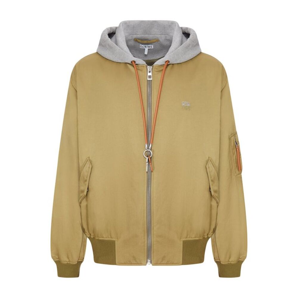 Loewe Men Technical Fabric Bomber Jacket